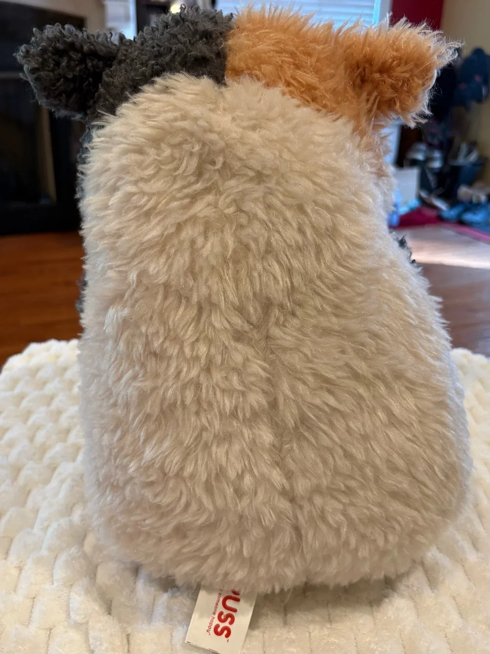 24” Russ sunflower cuddle Guinea Pig Plush holding a small yellow sunflower